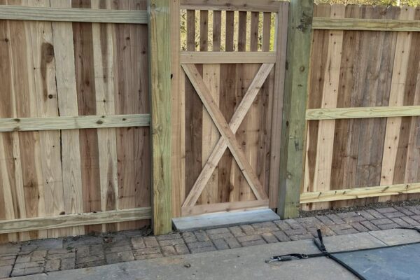 wooden gate construction