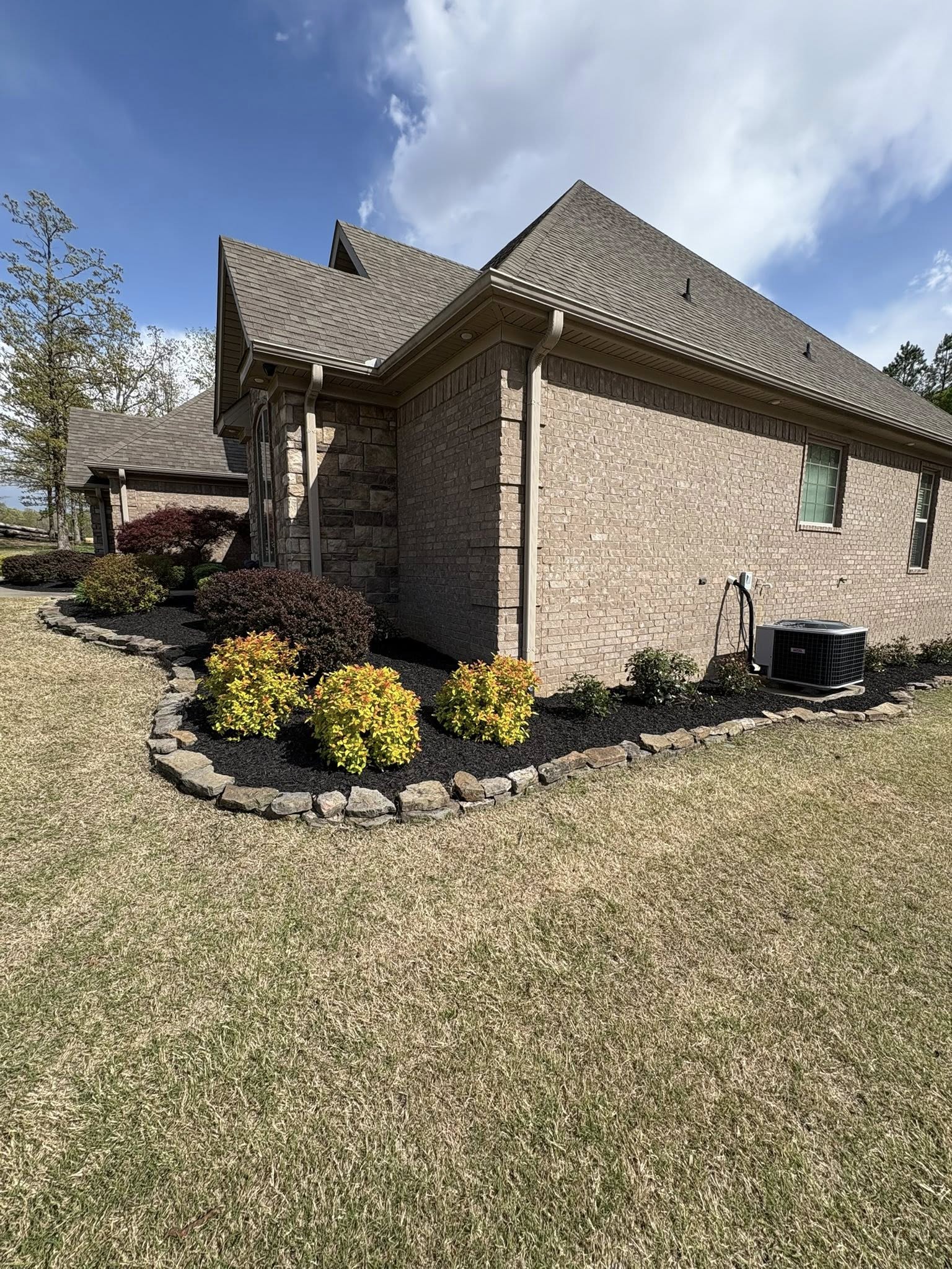 flowerbed installation