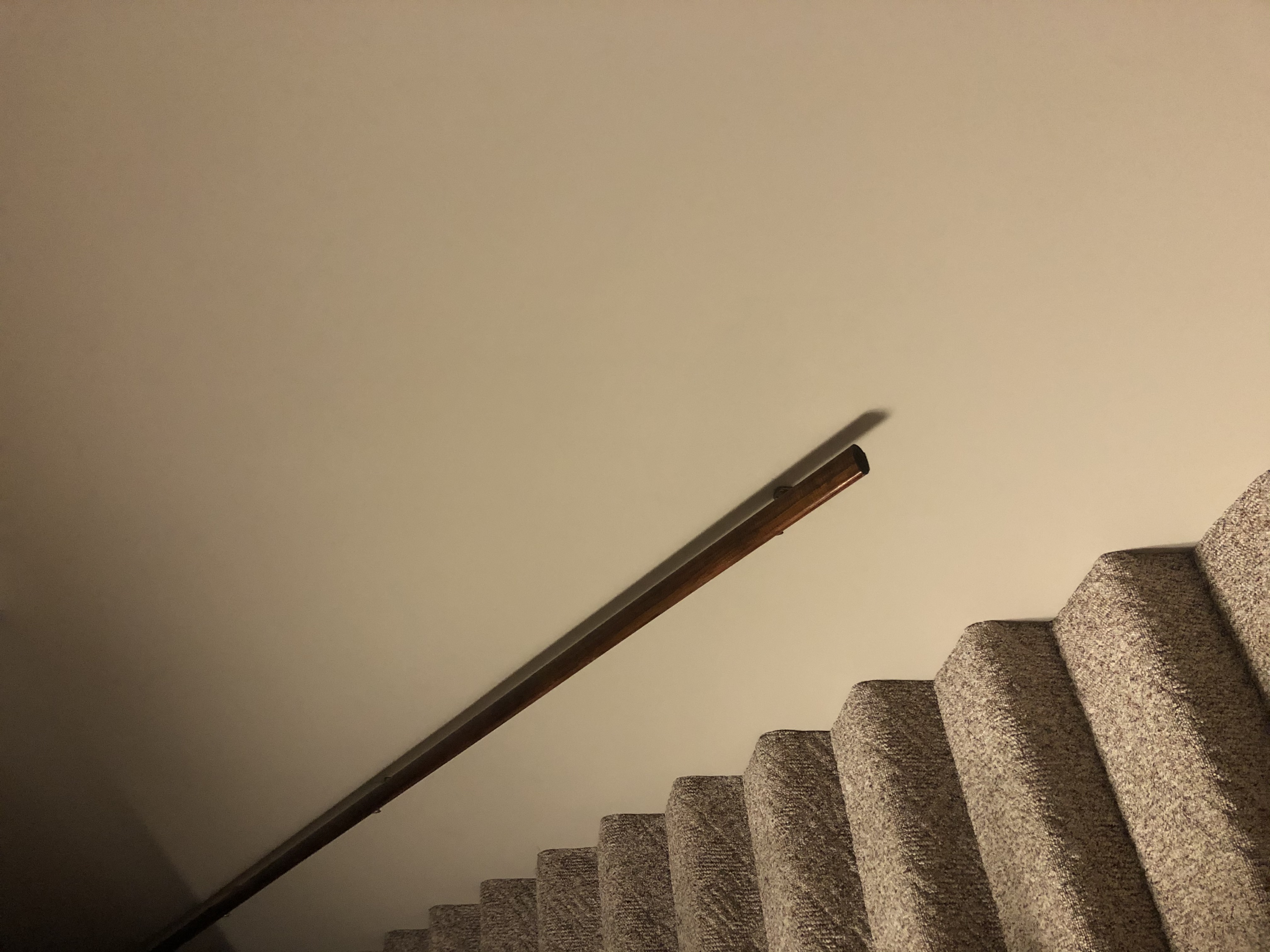 repaired sheetrock on stairwell